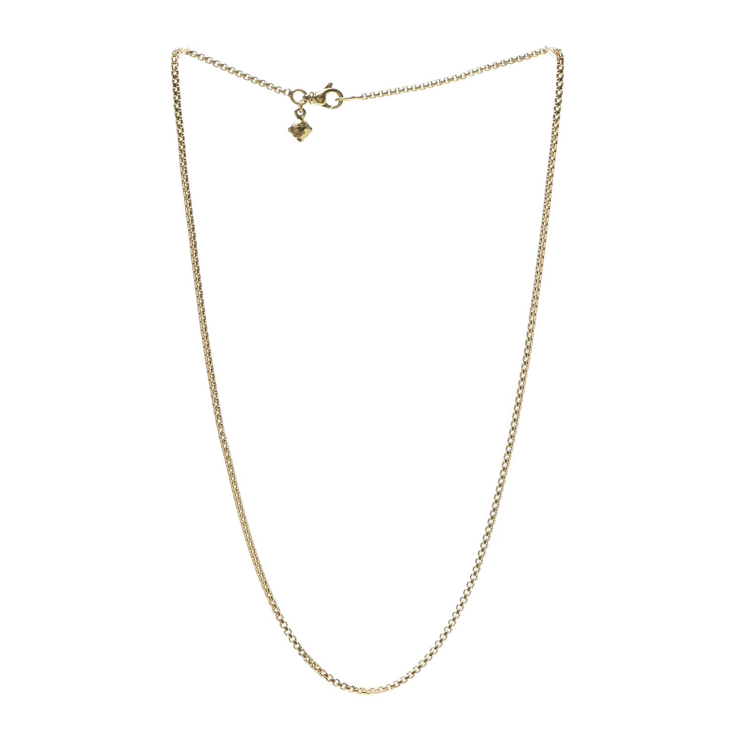 David Yurman 18K Yellow Gold 1.7mm Box Chain Necklace 16" 3 of 5