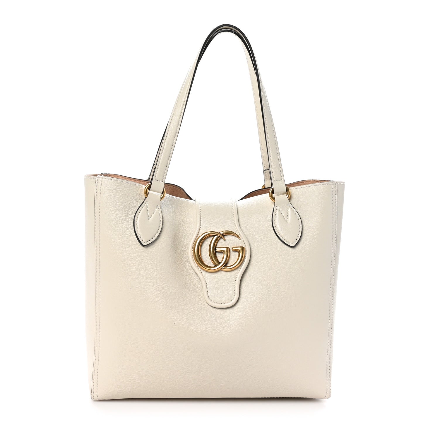 New Sakai Calfskin Lux Small Dahlia Tote Mystic White