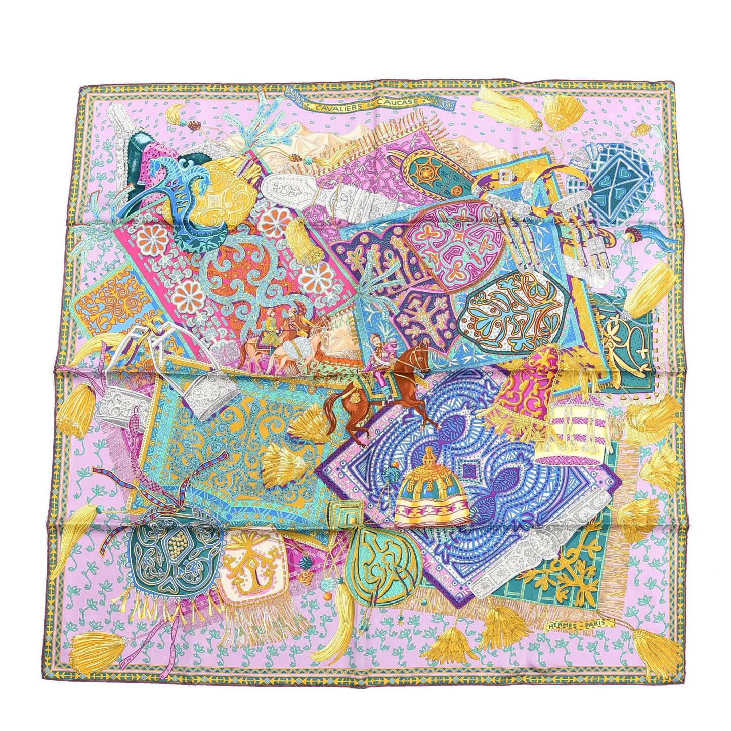 Silk Cavaliers du Caucase Scarf 90