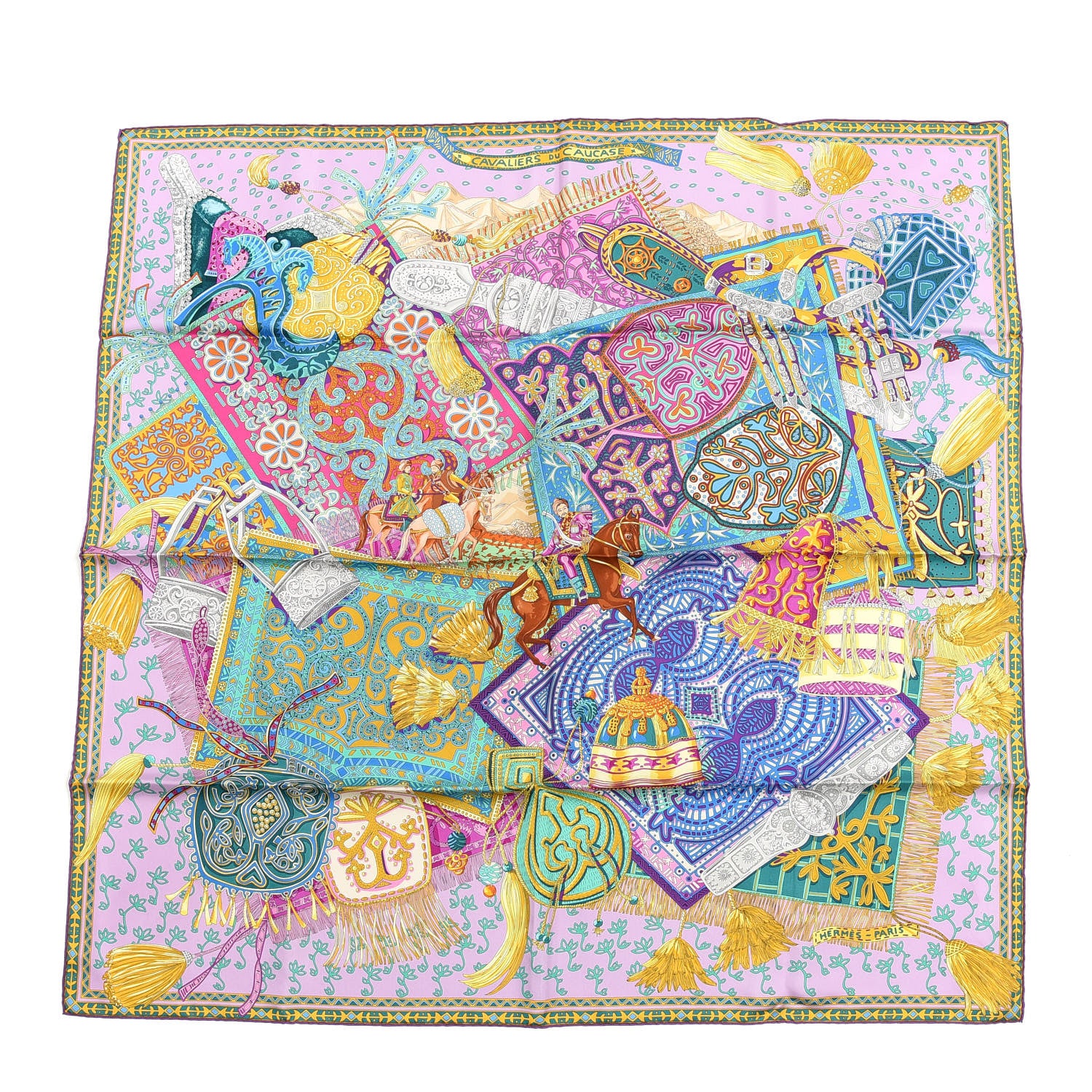 Hermes Silk Cavaliers du Caucase Scarf 90 1 of 4