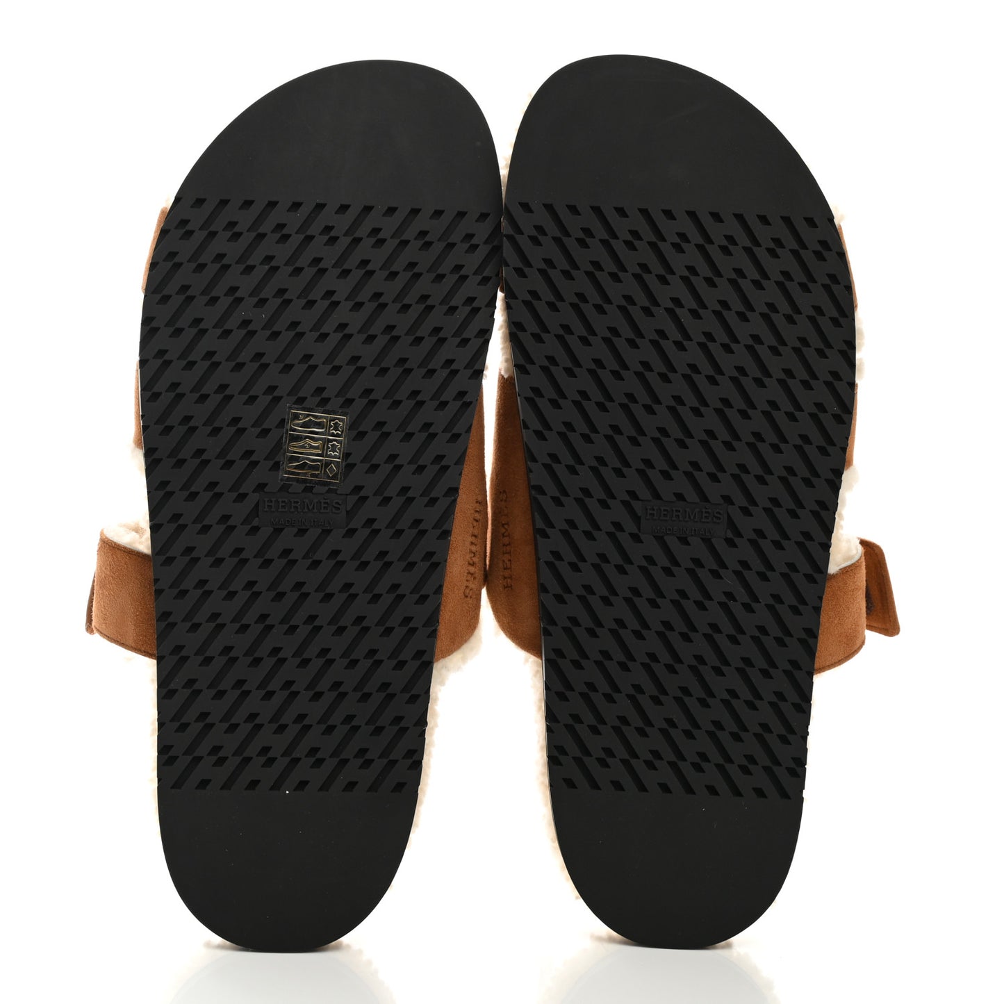 Suede Goatskin Woolskin Womens Chypre Sandals 41 Golden Beige