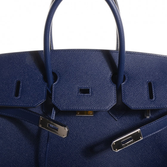Epsom Birkin 35 Bleu Saphir