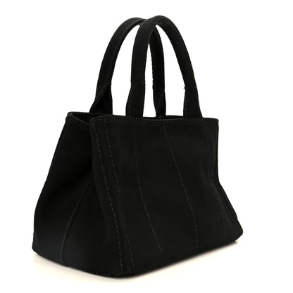 Prada Canapa Small Logo Tote Black Talco 3 of 13