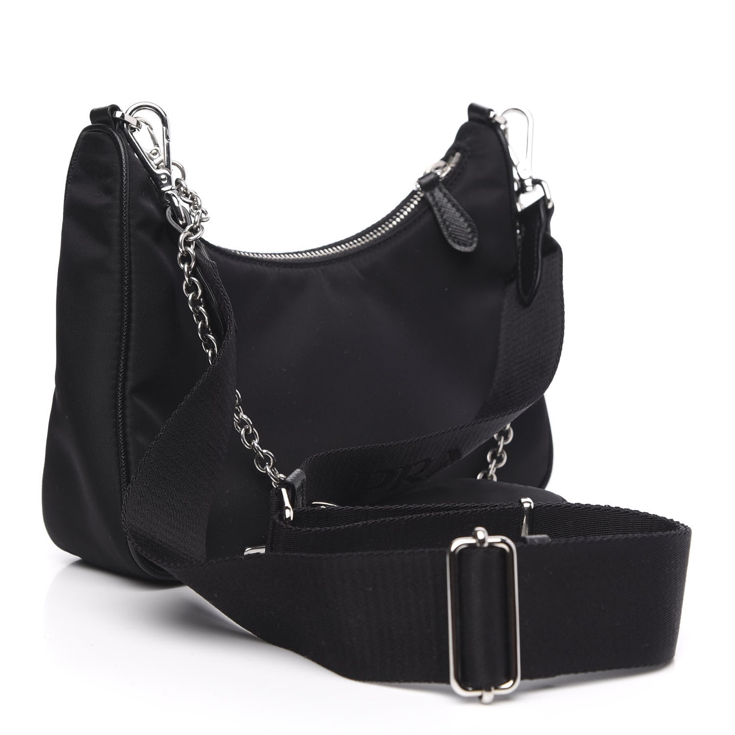 Prada Nylon Re-Edition 2005 Shoulder Bag Black 3 of 9