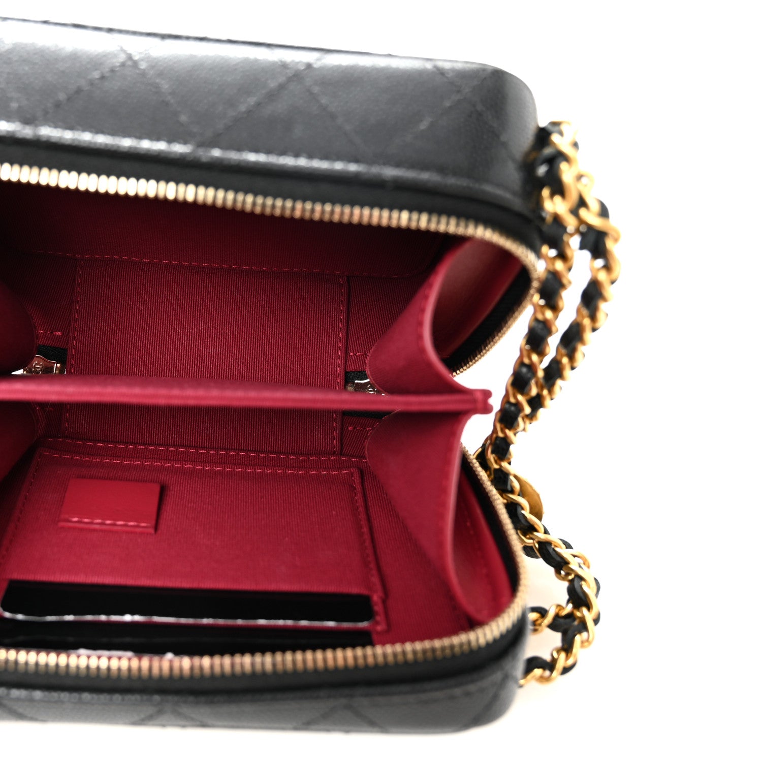 Chanel Caviar Quilted Twist Your Buttons Clutch With Chain Black 5 of 10