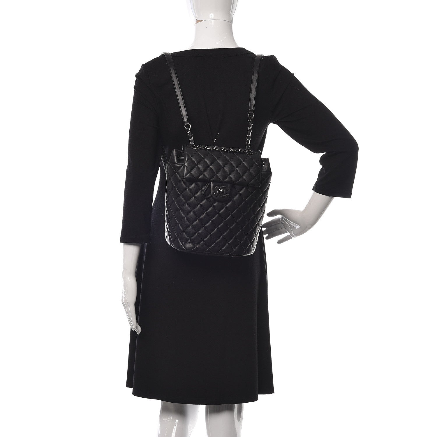 Chanel Lambskin Quilted Small Urban Spirit Backpack Black 2 of 11
