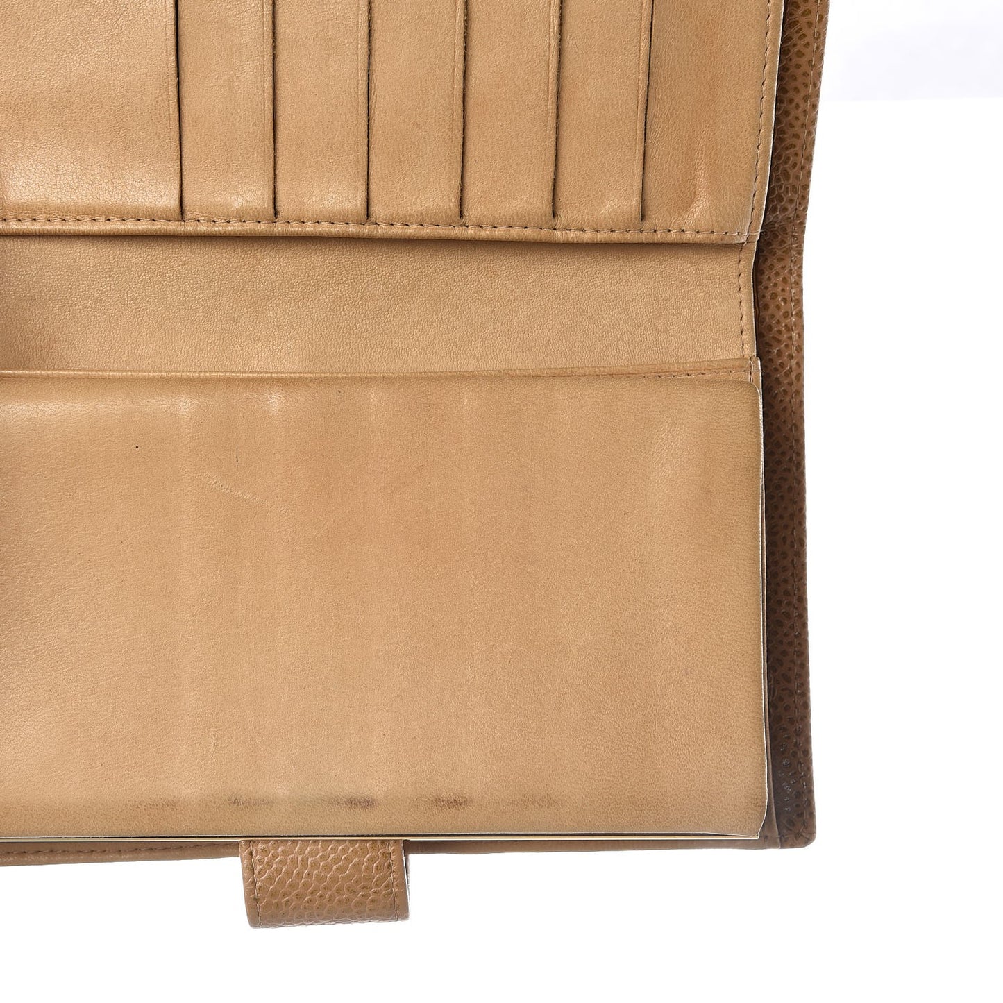 Caviar Timeless CC French Wallet Beige