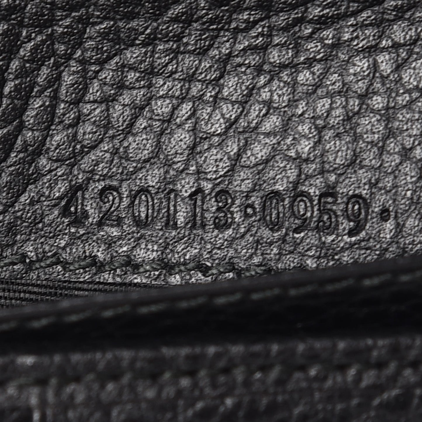 Pebbled Calfskin Zip Around Wallet Black