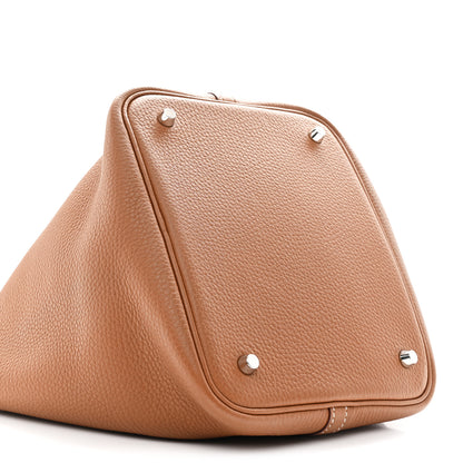 Hermes Taurillon Clemence Picotin Lock 22 MM Gold 9 of 10