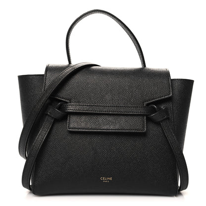 Celine Grained Calfskin Nano Belt Bag Black 1 of 12