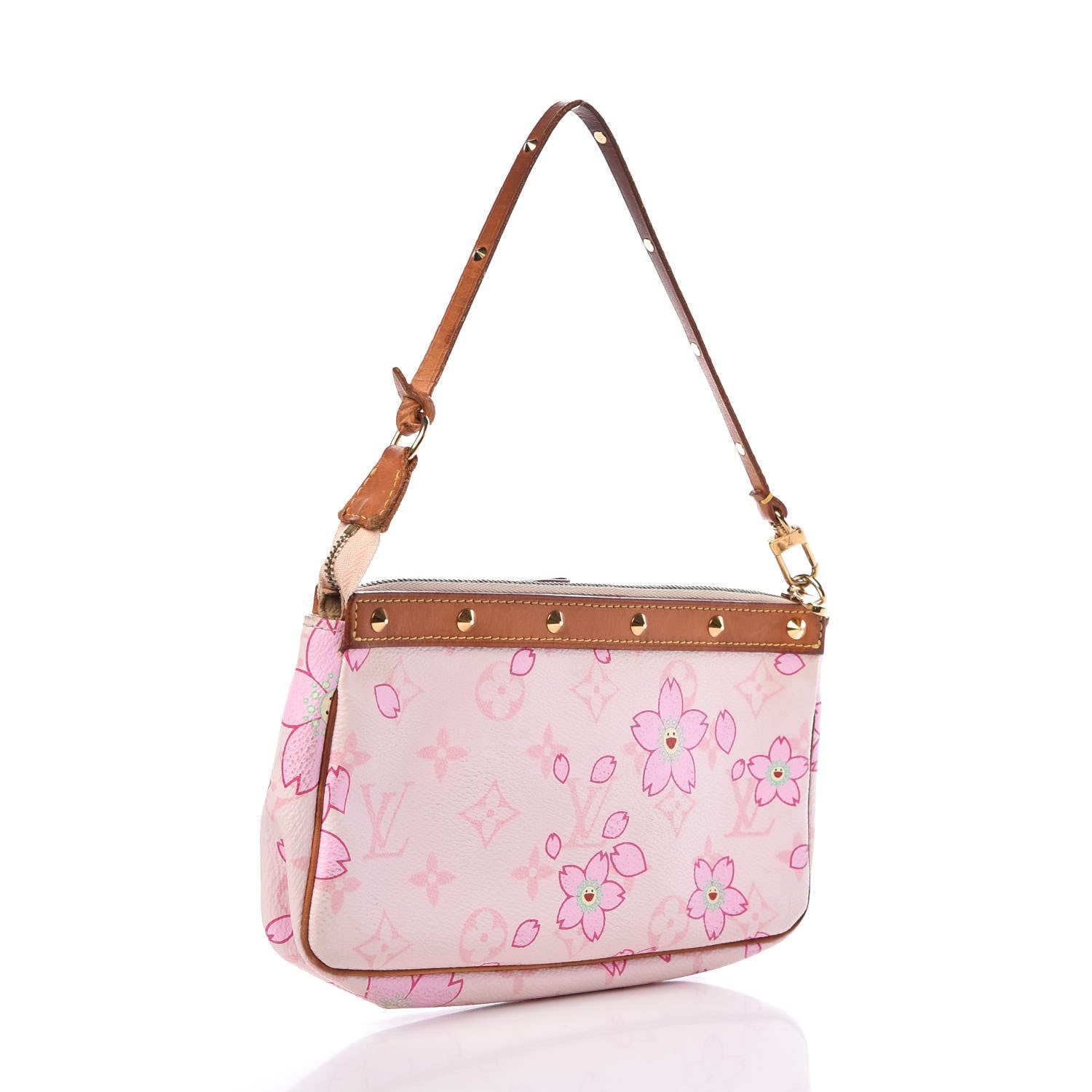 Louis Vuitton Monogram Cherry Blossom Pochette Accessories Pink 3 of 12