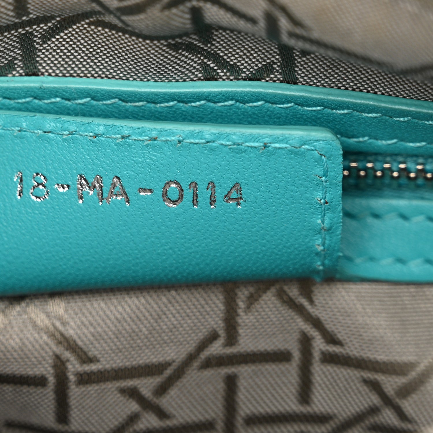 Christian Dior Lambskin Cannage Medium Lady Dior Turquoise 7 of 10