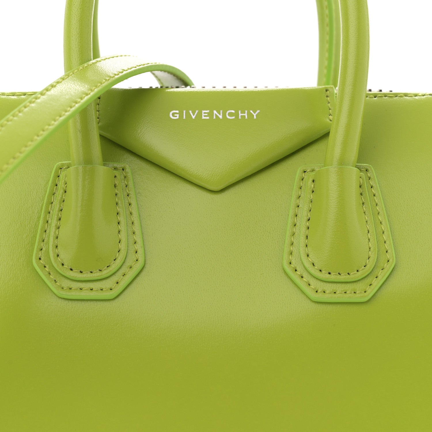Givenchy Shiny Lord Calfskin Mini Antigona Citrus Green 8 of 11