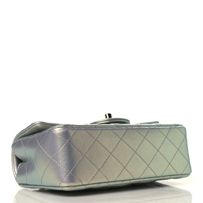 Chanel Iridescent Calfskin Quilted Mini Rectangular Flap Light Purple 4 of 10