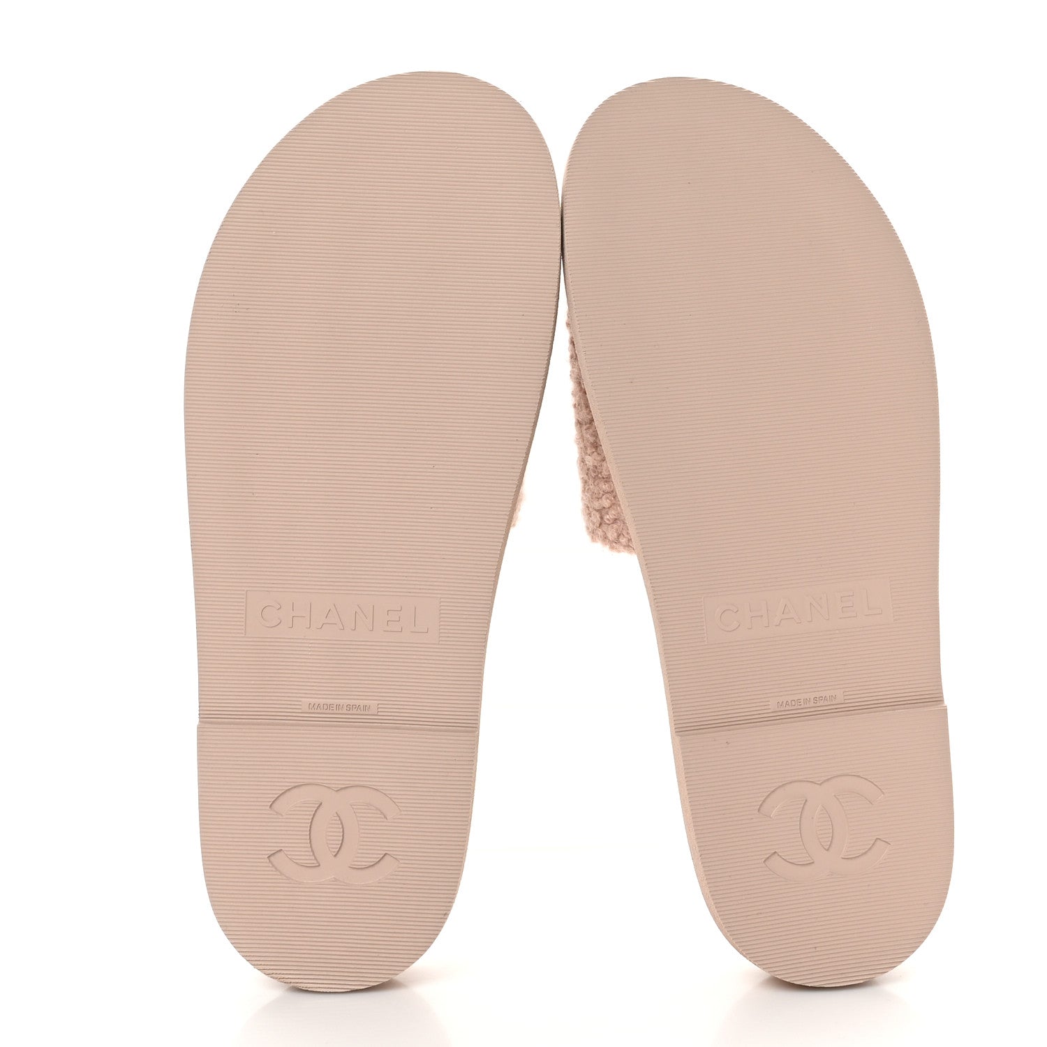 Chanel Fabric Pearl Cork CC Slip On Sandals 39 Pink 7 of 11