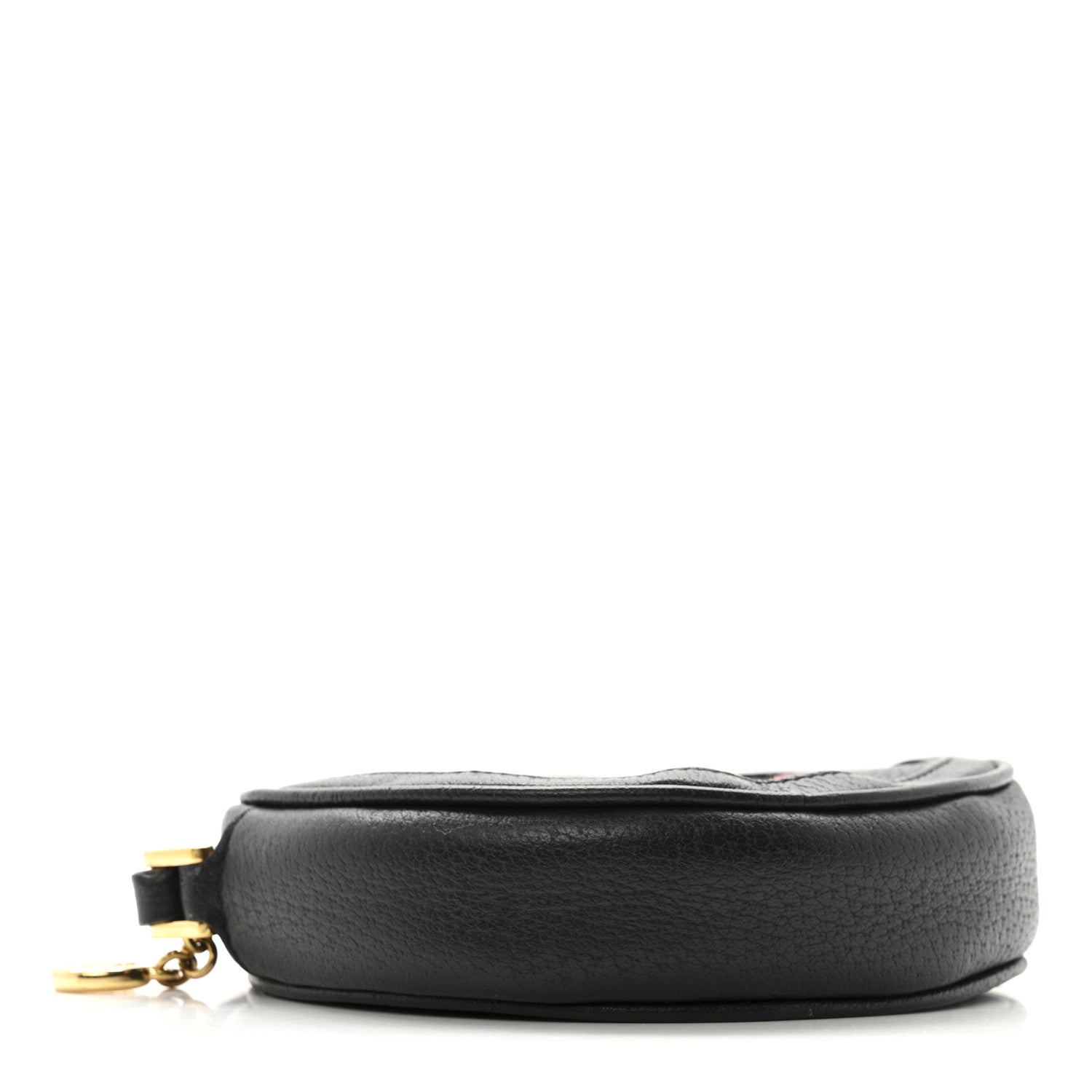 Gucci Textured Calfskin Web Ophidia Round Wrist Wallet Black 4 of 10