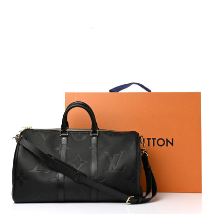 Louis Vuitton Empreinte Monogram Giant Keepall Bandouliere 45 Black 11 of 11