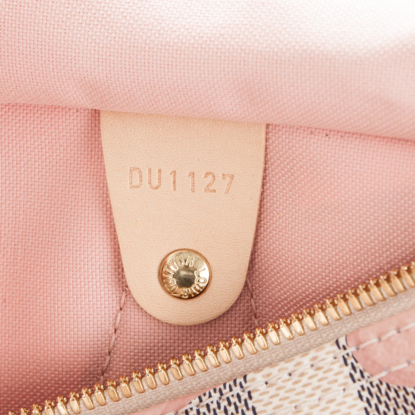 Damier Azur Tahitienne Speedy Bandouliere 30 Rose Ballerine