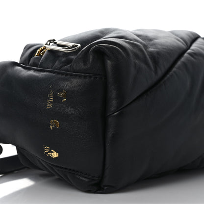 Off-White Calfskin Puffy Pump Pouch Crossbody Bag Black 9 of 10