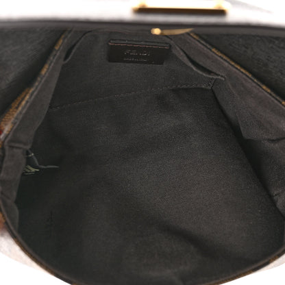 Fendi Zucca Spalmati Vitello Elite Flap Crossbody Bag Tobacco Marrone 5 of 9