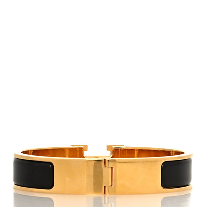 Hermes Enamel Narrow Clic Clac H Bracelet PM Black 3 of 5