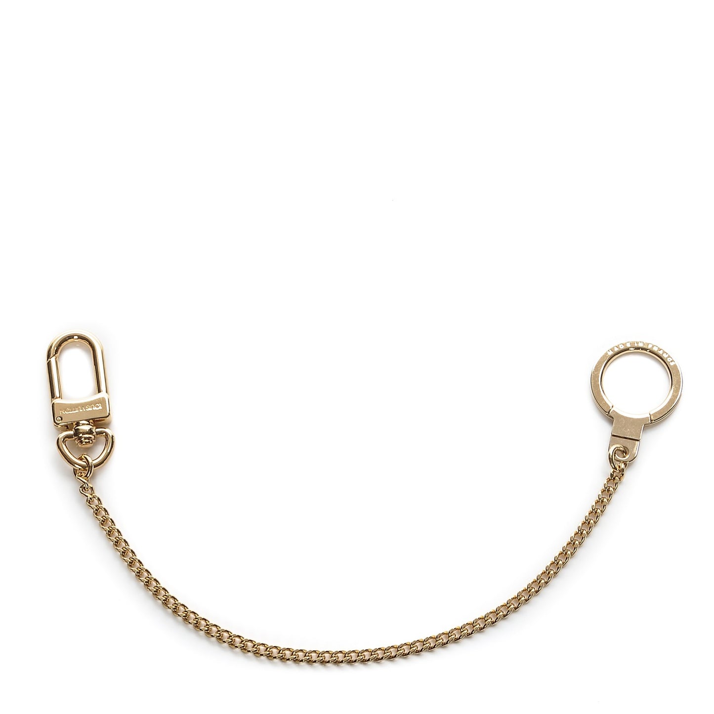 Metal Pochette Extender Key Ring Chain Gold