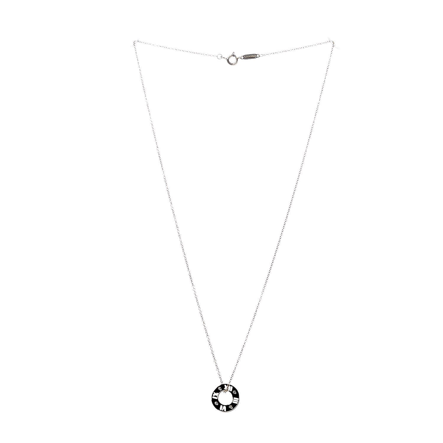 Tiffany 18K Yellow Gold Diamond Atlas Pierced Pendant Necklace 3 of 6