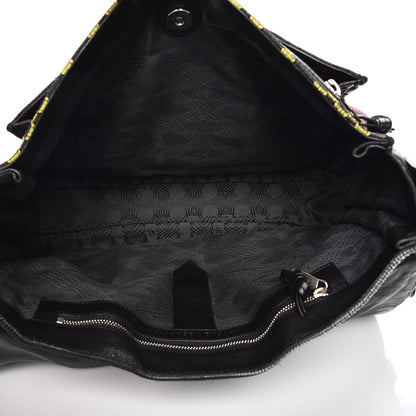 Proenza Schouler Lambskin Blanket Print Large PS1 Satchel Black 6 of 14