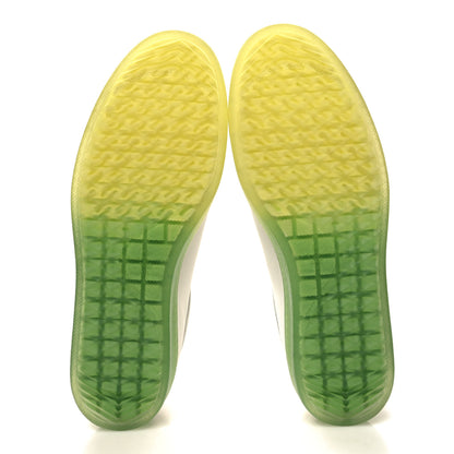 Louis Vuitton Calfskin Mens Luxembourg Samothrace Sneakers 9.5 White Yellow Green 5 of 8