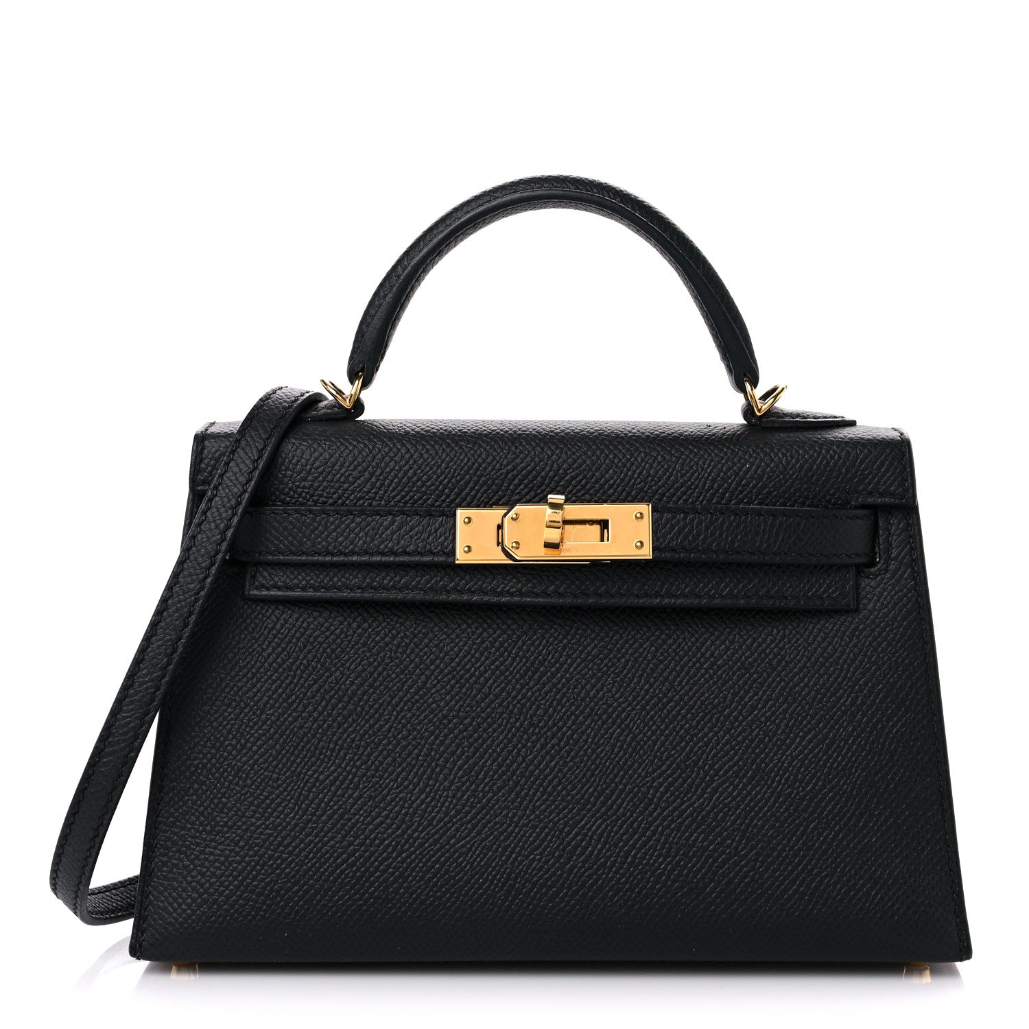 product image of HERMES Epsom Mini Kelly Sellier 20 Black FASHIONPHILE