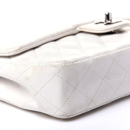 Chanel Lambskin Quilted East West Flap Bijoux Chain White 7 of 13