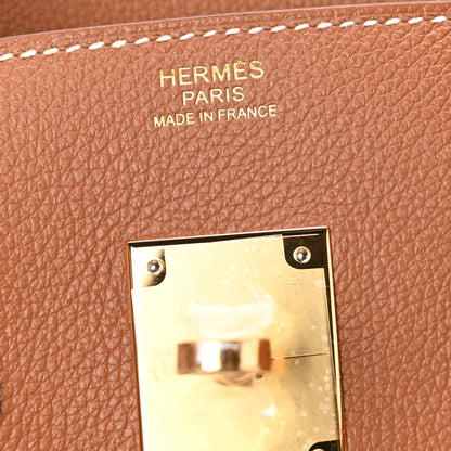 Hermes Evercolor Shoulder Birkin Light 29 Gold 6 of 11