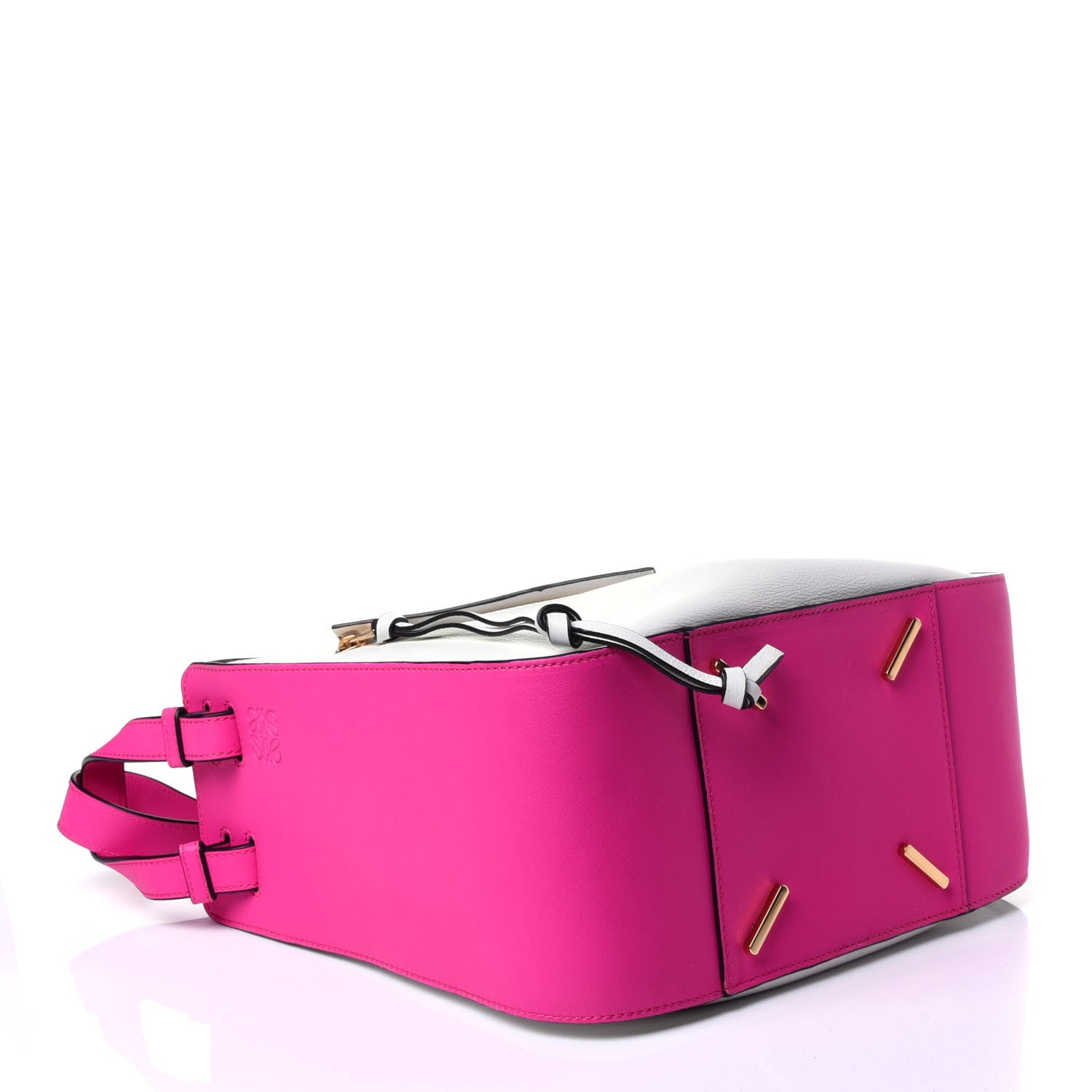 Loewe Calfskin Small Hammock Shoulder Bag Shocking Pink White 4 of 10