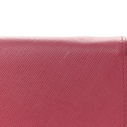 Prada Saffiano Metal Mini Crossbody Wallet Peonia 11 of 11