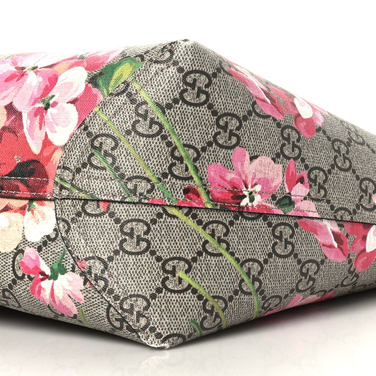 Gucci GG Supreme Monogram Blooms Medium Reversible Tote Beige Multicolor Dry Rose 8 of 13