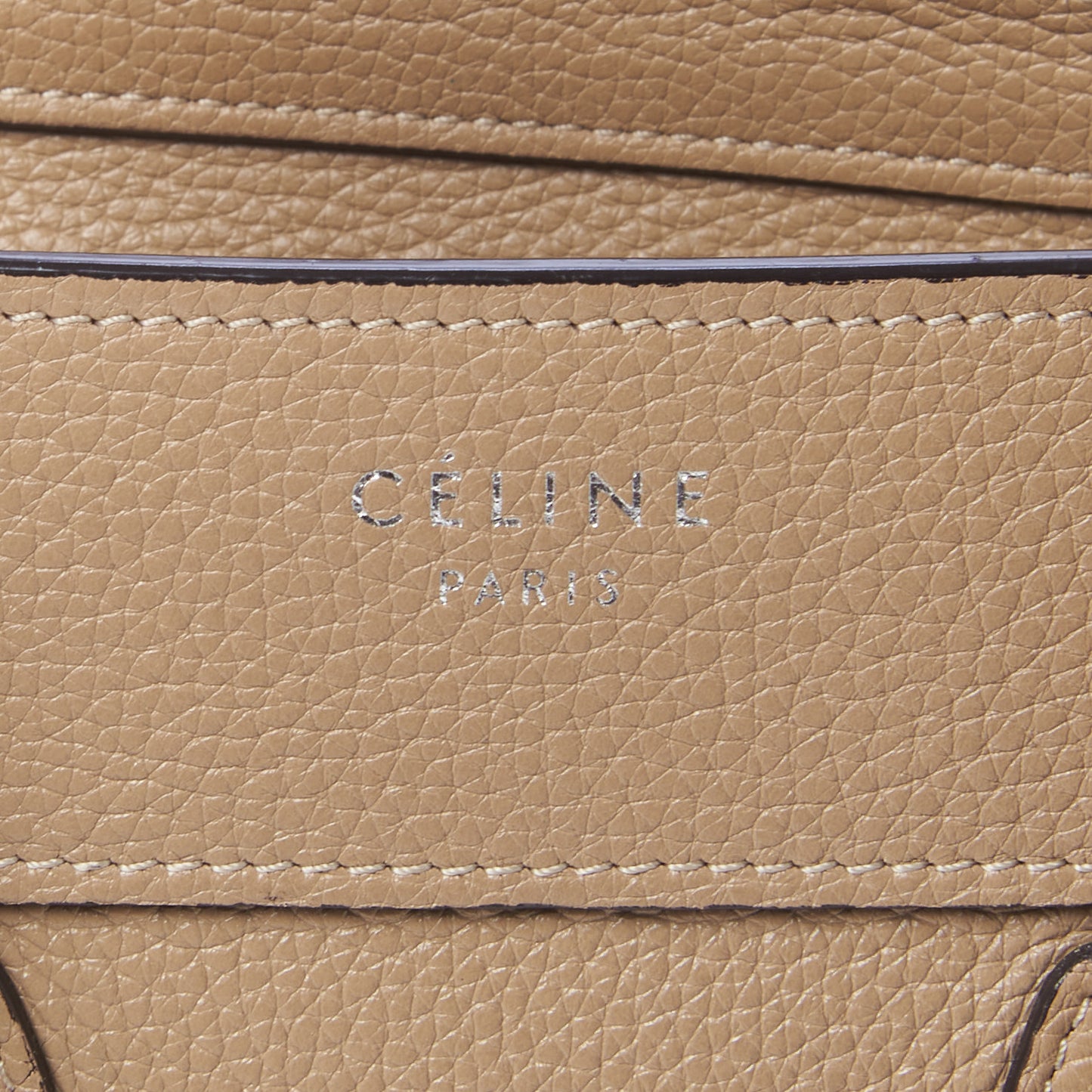 Drummed Calfskin Micro Luggage Dune