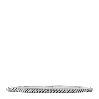 David Yurman Sterling Silver 2.5mm Cable Classics Bangle Bracelet 1 of 5