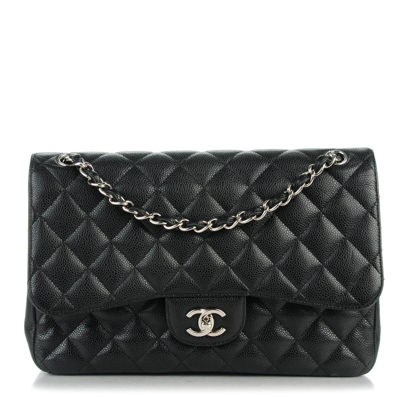 Chanel Caviar Quilted Jumbo Double Flap Black 1 of 7