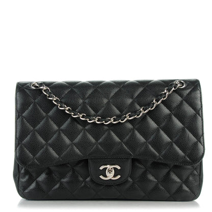 Chanel Caviar Quilted Jumbo Double Flap Black 1 of 7