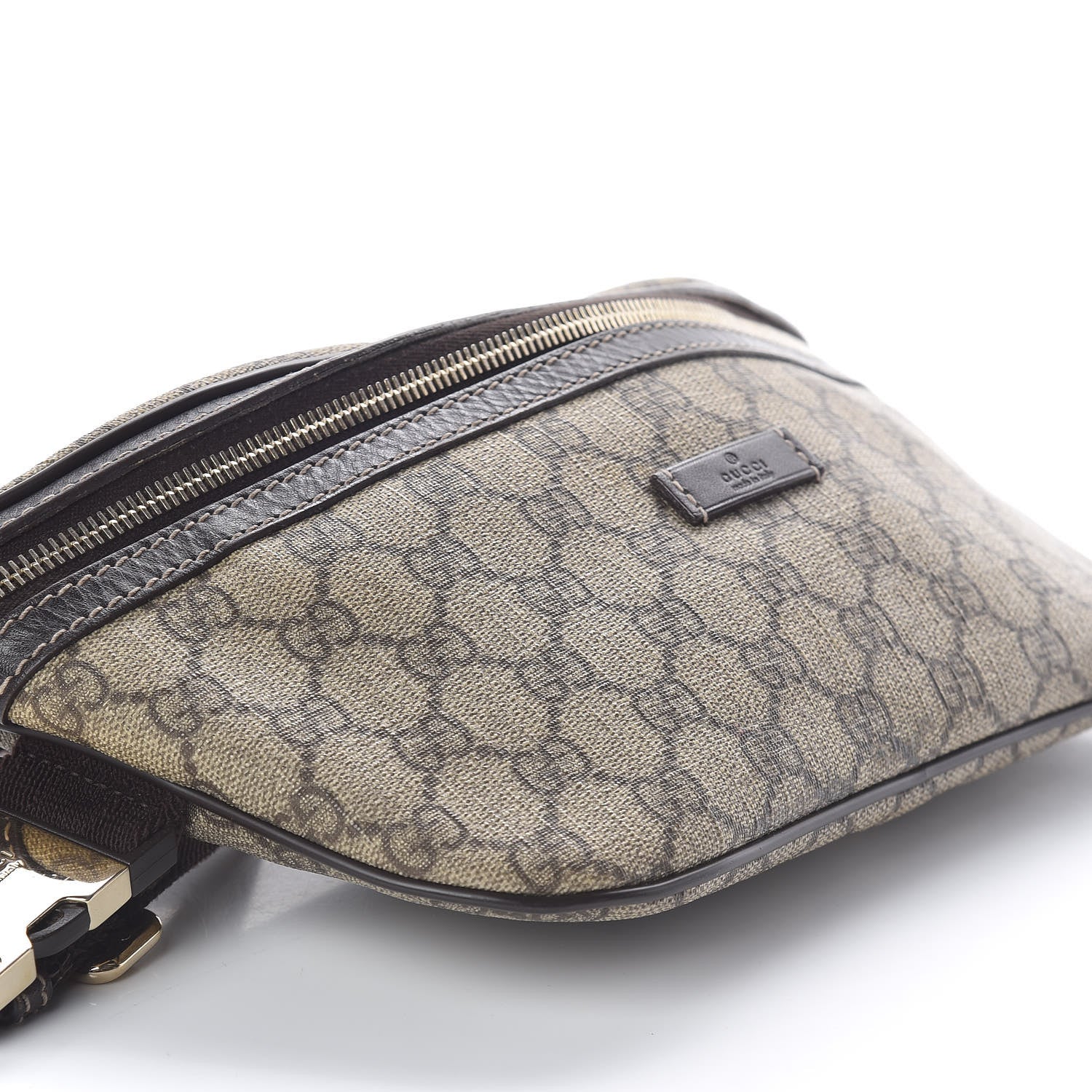 Gucci GG Supreme Monogram Belt Bag Dark Brown 8 of 10