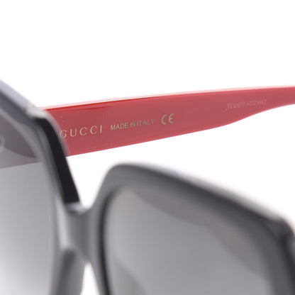 Gucci Acetate Square Frame GG0096S Sunglasses Black Red 5 of 7
