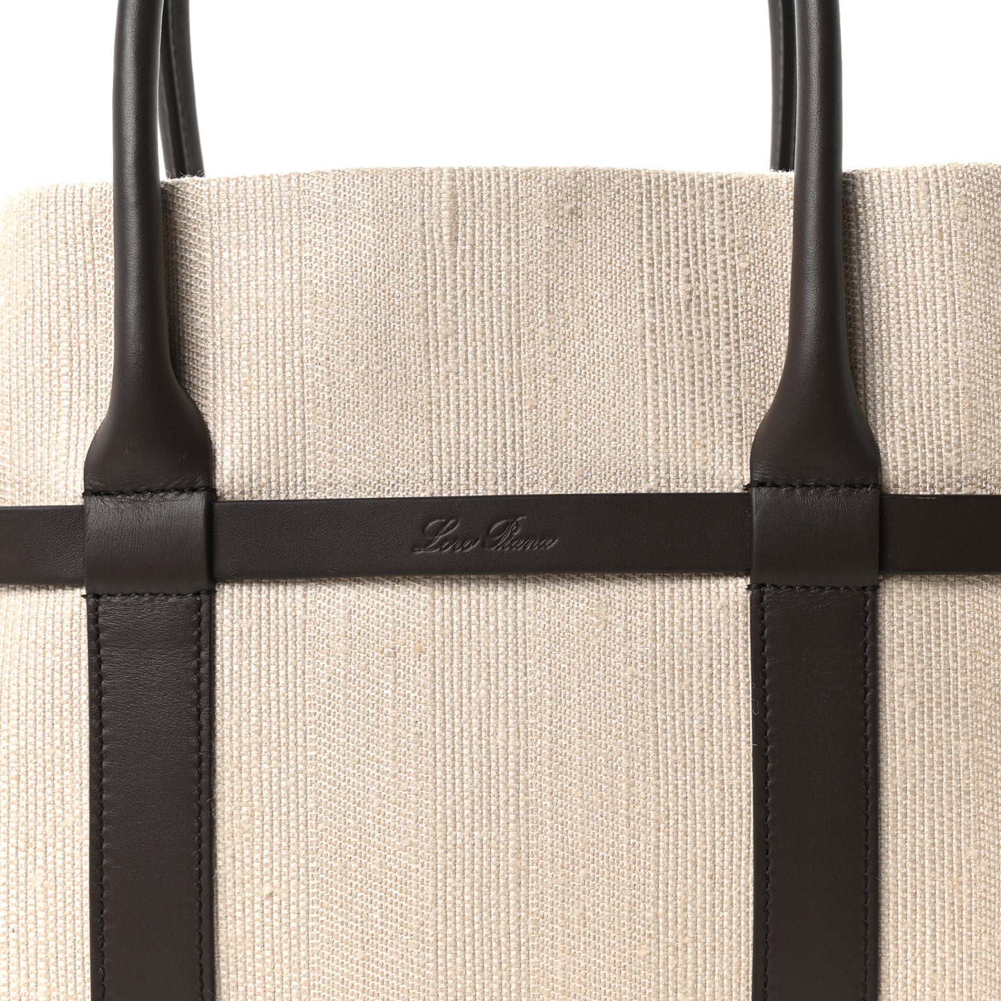 Silk Calfskin Small Ghiera Shopper Tote Milk Amber Dark Chocolate Licorice