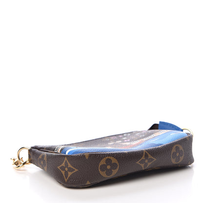 Louis Vuitton Monogram 2019 Christmas Animation Mini Venice Pochette Accessories Blue 4 of 7