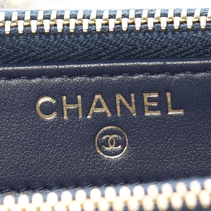 Chanel Canvas Small Deauville Clutch With Chain Blue 10 of 13