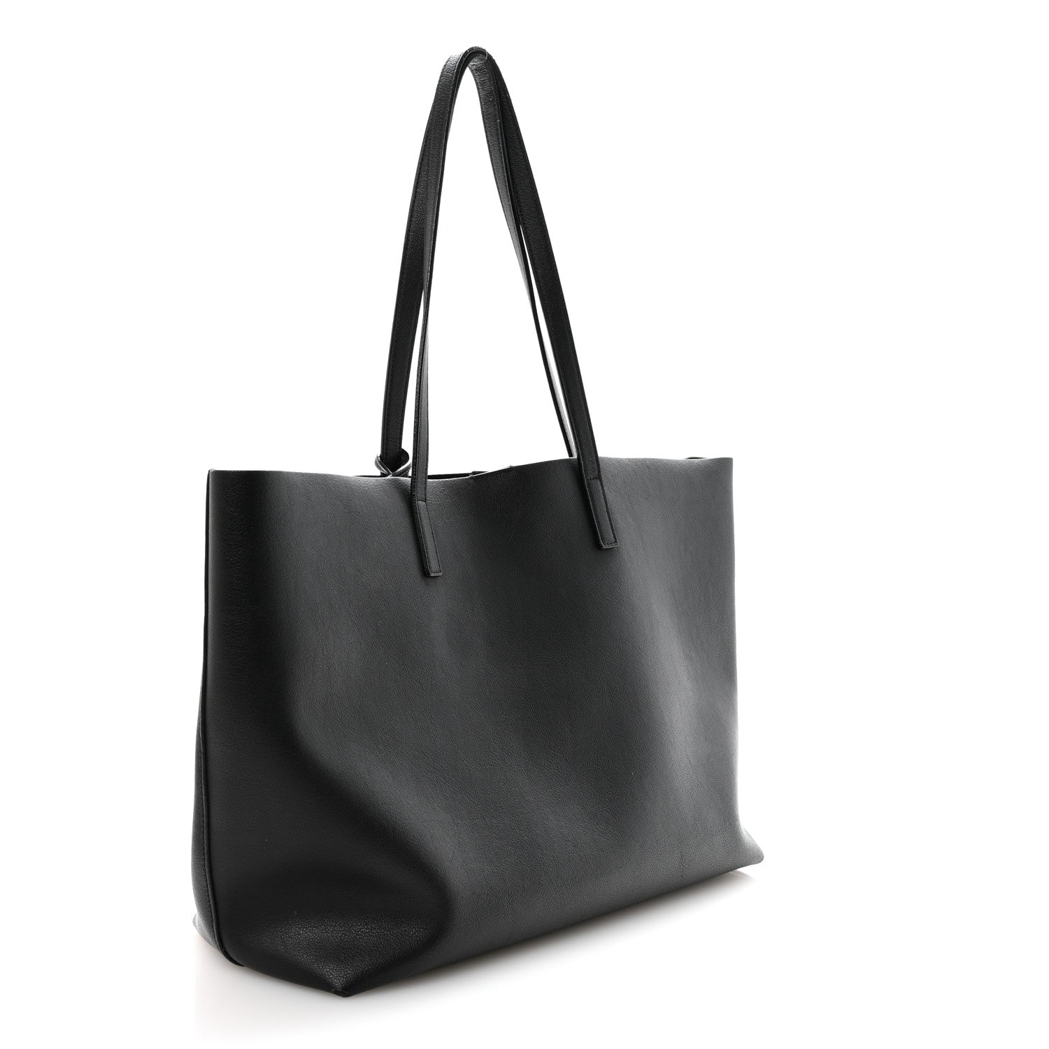 Saint Laurent Calfskin Large Shopping Tote Black 1825091