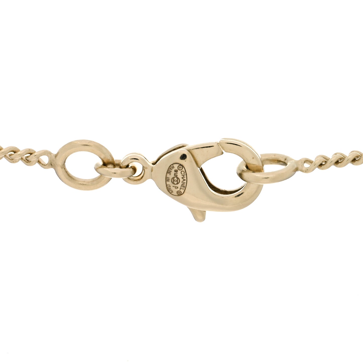 Crystal CC Bow Necklace Gold