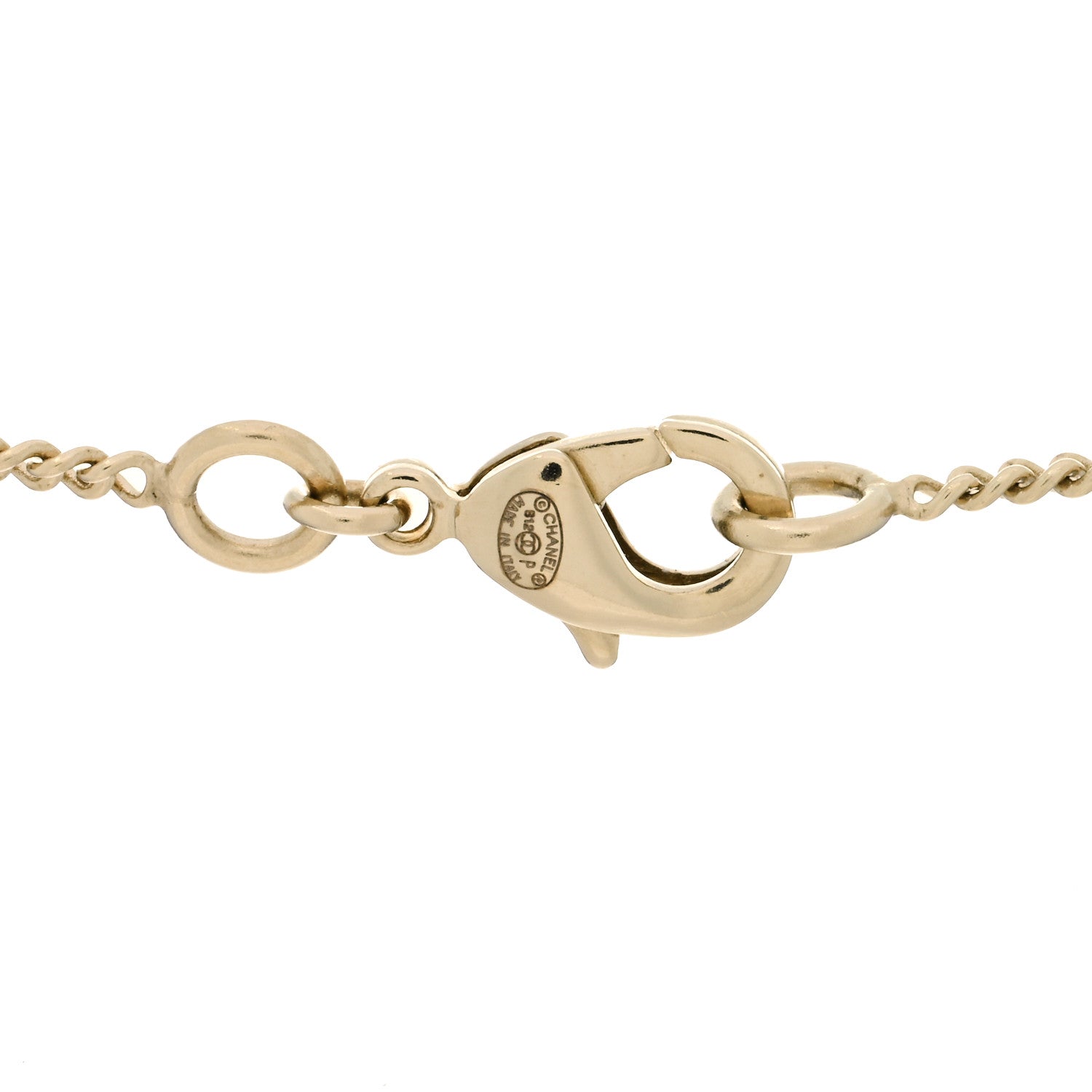 Chanel Crystal CC Bow Necklace Gold 3 of 3