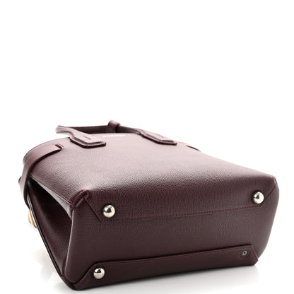 Burberry Derby Calfskin House Check Small Banner Tote Mahogany Red 4 of 11