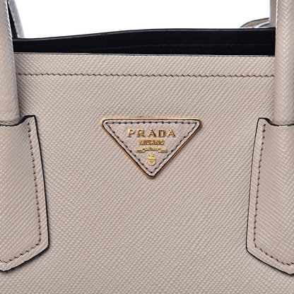 Prada Saffiano Cuir Medium Double Bag Pomice 13 of 13