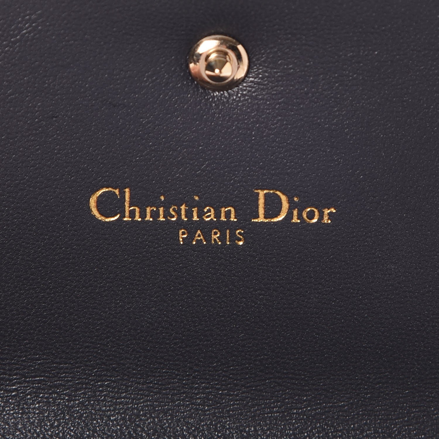 Christian Dior Metallic Patent Micro-Cannage Diorama Elancee Wallet Gold 6 of 10